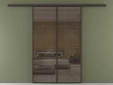 Перегородка Формато вдоль стены 2 створки