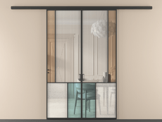 Перегородка Mosaic вдоль стены 2 створки