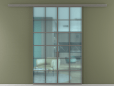 Перегородка Formato вдоль стены 2 створки