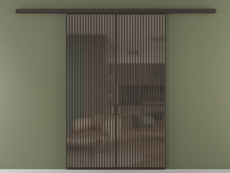 Перегородка Formato вдоль стены 2 створки