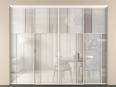 Перегородка Мозаик внутри проёма 4 створки