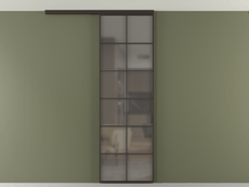 Перегородка Formato вдоль стены на потолок 1 створка