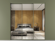 Перегородка Формато внутри проёма 3 створки с синхронным механизмом