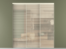 Перегородка Формато внутри проёма 3 створки с синхронным механизмом