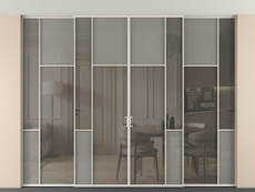 Перегородка Мозаик внутри проёма скрытое крепление в потолок 4 створки