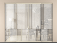 Перегородка Мозаик внутри проёма 4 створки