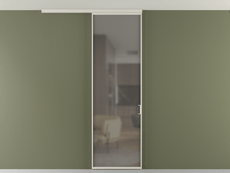 Перегородка Формато вдоль стены на потолок 1 створка