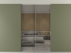 Перегородка Formato внутри проёма скрытое крепление в потолок 2 створки