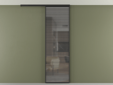 Перегородка Formato вдоль стены на потолок одностворчатая