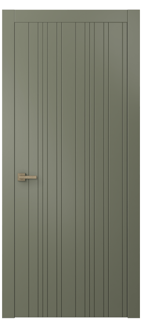 Дверь межкомнатная 8051 МОТ. Цвет Матовый оливковый тёмный. Материал Гладкая эмаль. Коллекция Linea. Картинка.