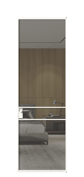 Дверь межкомнатная АЛПЛ040.02 Stopsol Grey БЕЛ. Цвет Алюминий Белый. Материал Алюминий. Коллекция Formato. Картинка.