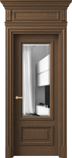 Дверь межкомнатная 7306 ДТМ.М ДВ ЗЕР Ф. Цвет Дуб туманный матовый. Материал Массив дуба матовый. Коллекция Антик. Картинка.