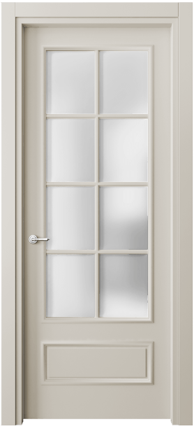 Дверь межкомнатная 8112 МОС САТ. Цвет Матовый облачно-серый. Материал Гладкая эмаль. Коллекция Paris. Картинка.