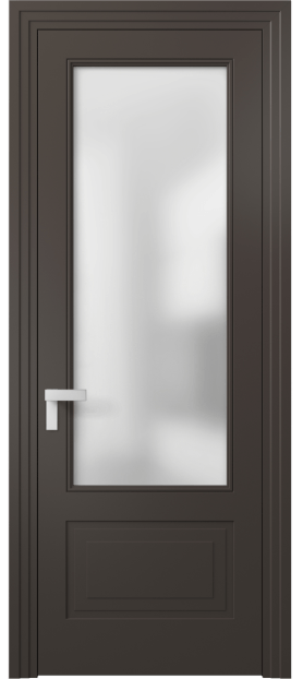 Дверь межкомнатная 8342 МАН Сатин. Цвет Матовый антрацит. Материал Гладкая эмаль. Коллекция Rocca. Картинка.